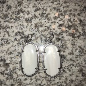 White Kendra Scott earrings